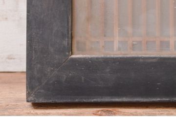 アンティーク建具　両面ガラス　和の趣溢れる筬欄間1枚(格子欄間、明かり取り、明り取り、オサランマ、おさらんま)(R-071523)