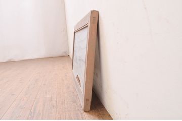 アンティーク建具　片面ガラス　和の趣溢れる筬欄間1枚(格子欄間、明かり取り、明り取り、オサランマ、おさらんま)(R-071525)