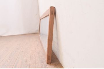 アンティーク建具　片面ガラス　和の雰囲気を高める松の彫刻入り欄間1枚(明り取り、明かり取り)(R-071529)