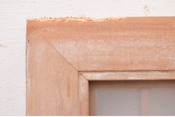 アンティーク建具　片面ガラス　和の雰囲気を高める梅と竹の彫刻欄間1枚(明り取り、明かり取り)(R-071530)