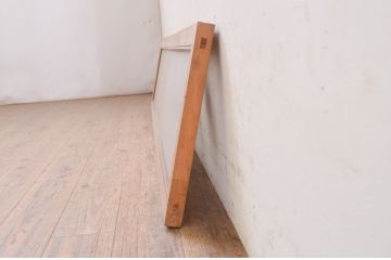 アンティーク建具　片面ガラス　和の雰囲気を高める梅と竹の彫刻欄間1枚(明り取り、明かり取り)(R-071530)