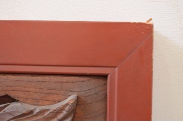 アンティーク建具　欅(ケヤキ)材　躍動感ある鳳凰が魅力的な彫刻欄間1枚(明り取り、明かり取り)(R-071531)