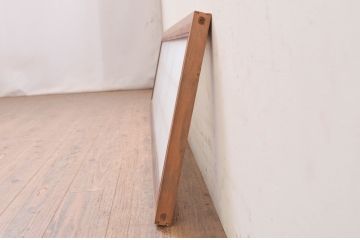 アンティーク建具　両面ガラス　松の彫刻入り格子欄間1枚(明かり取り、明り取り)(R-071532)