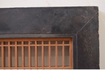 アンティーク建具　上質な和の空間を演出する組子入り筬欄間1枚(明り取り、明かり取り、オサランマ、おさらんま)(R-071536)