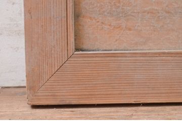 アンティーク建具　片面ガラス　吉祥の象徴とされる松竹梅の彫刻欄間1枚(明り取り、明かり取り)(R-071537)