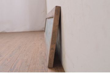 アンティーク建具　片面ガラス　吉祥の象徴とされる松竹梅の彫刻欄間1枚(明り取り、明かり取り)(R-071537)
