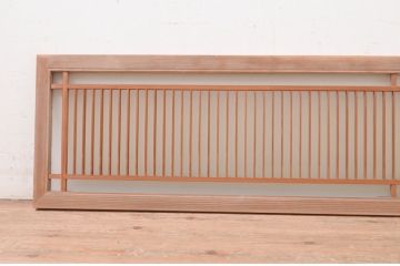 アンティーク建具　片面ガラス　和の趣溢れる格子欄間1枚(明り取り、明かり取り)(R-071538)