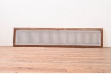 アンティーク建具　片面ガラス　和の趣溢れる格子欄間1枚(明り取り、明かり取り)(R-071538)