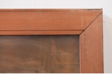 アンティーク建具　片面ガラス　落ち着いた和の空間を演出する透かし彫り欄間1枚(明り取り、明かり取り)(R-071543)