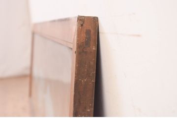 アンティーク建具　片面ガラス　落ち着いた和の空間を演出する透かし彫り欄間1枚(明り取り、明かり取り)(R-071543)