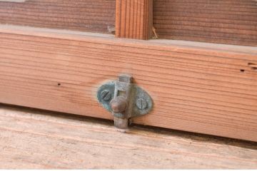 アンティーク建具　大正ロマン　変わったデザインの明かり取り1枚(ガラス欄間、明り取り)(R-071546)
