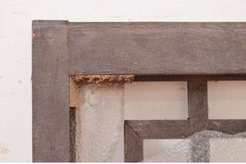 アンティーク建具　大正ロマン　凝ったデザインの明かり取り1枚(明り取り、ガラス欄間)(R-071550)
