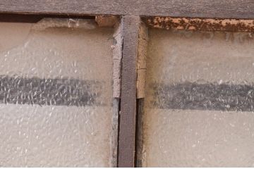 アンティーク建具　大正ロマン　凝ったデザインの明かり取り1枚(明り取り、ガラス欄間)(R-071550)