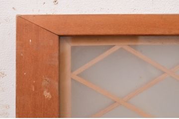 アンティーク建具　両面ガラス　上品な和の空間を演出する組子入り明かり取り1枚(明り取り、欄間)(R-071551)