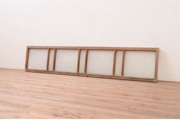 アンティーク建具　どこか懐かしい雰囲気を醸し出す明かり取り1枚(ガラス欄間、明り取り)(R-071553)