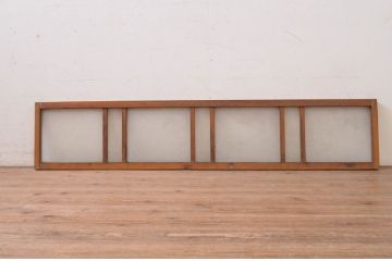 アンティーク建具　どこか懐かしい雰囲気を醸し出す明かり取り1枚(ガラス欄間、明り取り)(R-071553)