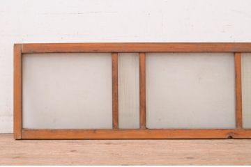 アンティーク建具　どこか懐かしい雰囲気を醸し出す明かり取り1枚(ガラス欄間、明り取り)(R-071553)