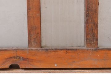 アンティーク建具　どこか懐かしい雰囲気を醸し出す明かり取り1枚(ガラス欄間、明り取り)(R-071553)