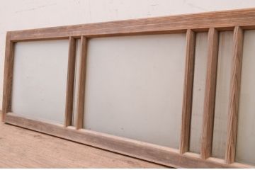 アンティーク建具　レトロな雰囲気を醸し出す明かり取り1枚(明り取り、ガラス欄間)(R-071555)