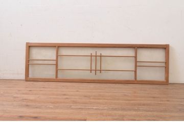 アンティーク建具　上品な和の空間を演出する明かり取り1枚(明り取り、ガラス欄間)(R-071556)