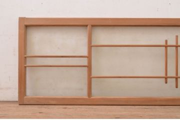 アンティーク建具　上品な和の空間を演出する明かり取り1枚(明り取り、ガラス欄間)(R-071556)