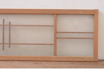 アンティーク建具　上品な和の空間を演出する明かり取り1枚(明り取り、ガラス欄間)(R-071556)