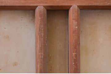アンティーク建具　レトロな雰囲気を醸し出す明かり取り1枚(明り取り、ガラス欄間)(R-071557)