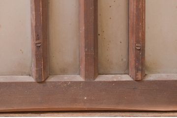 アンティーク建具　レトロな雰囲気を醸し出す明かり取り1枚(明り取り、ガラス欄間)(R-071557)