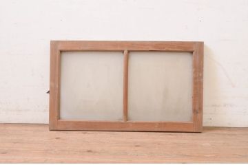 アンティーク建具　どこか懐かしい雰囲気を醸し出す明かり取り1枚(ガラス欄間、明り取り、FIX窓、フィックス、ガラス窓、嵌め殺し)(R-071560)
