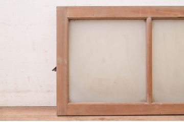 アンティーク建具　どこか懐かしい雰囲気を醸し出す明かり取り1枚(ガラス欄間、明り取り、FIX窓、フィックス、ガラス窓、嵌め殺し)(R-071560)