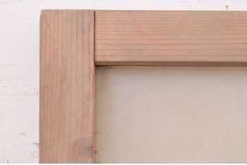 アンティーク建具　どこか懐かしい雰囲気を醸し出す明かり取り1枚(ガラス欄間、明り取り、FIX窓、フィックス、ガラス窓、嵌め殺し)(R-071560)