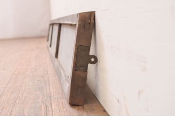 アンティーク建具　レトロ　古い木味が魅力の明かり取り1枚(明り取り、ガラス欄間、ガラス窓)(R-071561)