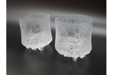 iittala(イッタラ)　Ultima Thule(ウルティマツーレ)シリーズ　職人による繊細な技法が美しいロックグラス2客セット(ガラス、オールドファッショングラス、ペア、北欧食器)(R-071568)