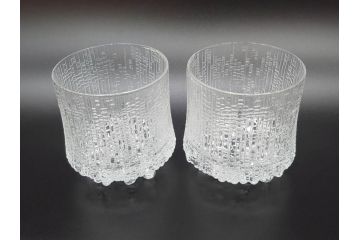 iittala(イッタラ)　Ultima Thule(ウルティマツーレ)シリーズ　職人による繊細な技法が美しいロックグラス2客セット(ガラス、オールドファッショングラス、ペア、北欧食器)(R-071568)