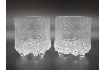 iittala(イッタラ)　Ultima Thule(ウルティマツーレ)シリーズ　職人による繊細な技法が美しいロックグラス2客セット(ガラス、オールドファッショングラス、ペア、北欧食器)(R-071568)
