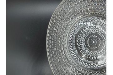 ビンテージ　稀少　ARABIA FINLAND　Kastehelmi(カステヘルミ)　特大　繊細なデザインが上品な印象を与えるボウル(アラビア、フィンランド、北欧食器、ガラス、ヴィンテージ)(検索ワード:ヌータヤルヴィ(Nuutajarvi)、イッタラ(iittala))(R-071569)