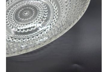ビンテージ　稀少　ARABIA FINLAND　Kastehelmi(カステヘルミ)　特大　繊細なデザインが上品な印象を与えるボウル(アラビア、フィンランド、北欧食器、ガラス、ヴィンテージ)(検索ワード:ヌータヤルヴィ(Nuutajarvi)、イッタラ(iittala))(R-071569)