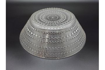 ビンテージ　稀少　ARABIA FINLAND　Kastehelmi(カステヘルミ)　特大　繊細なデザインが上品な印象を与えるボウル(アラビア、フィンランド、北欧食器、ガラス、ヴィンテージ)(検索ワード:ヌータヤルヴィ(Nuutajarvi)、イッタラ(iittala))(R-071569)