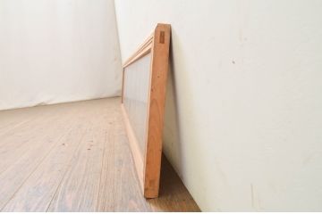 アンティーク建具　両面ガラス　繊細な格子が目を惹く筬欄間1枚(格子欄間、明り取り、明かり取り、オサランマ)(R-071585)