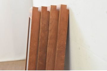 アンティーク建具　両面ガラス　和モダンな雰囲気づくりにおすすめの組子入り書院戸4枚セット(窓、引き戸、ガラス戸)(R-071586)