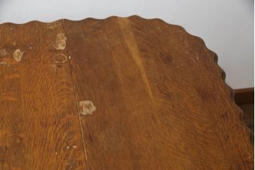 イギリスアンティーク　オーク材　脚のデザインが美しいツイストレッグのバタフライテーブル(エクステンションテーブル、ダイニングテーブル、2人掛け、4人掛け、食卓、英国)(R-071590)