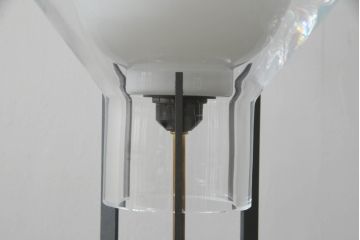 中古　イタリア製　ムラーノガラス　Carlo Moretti(カルロ・モレッティ)デザイン　スタイリッシュでかっこいいテーブルスタンド(ムラノガラス、卓上照明、デスクスタンド、スタンドライト)(R-071594)