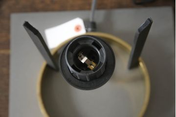 中古　イタリア製　ムラーノガラス　Carlo Moretti(カルロ・モレッティ)デザイン　スタイリッシュでかっこいいテーブルスタンド(ムラノガラス、卓上照明、デスクスタンド、スタンドライト)(R-071594)