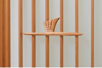 アンティーク建具　片面ガラス　カモメ・松・舟の彫刻入り書院戸4枚セット(窓、引き戸、ガラス戸)(R-071595)