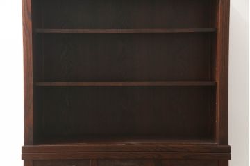 中古　美品　上質な和の空間を演出する二段重ね水屋箪笥(食器棚、茶タンス、キャビネット、収納棚、戸棚)(R-071601)