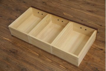 中古　美品　上質な和の空間を演出する二段重ね水屋箪笥(食器棚、茶タンス、キャビネット、収納棚、戸棚)(R-071601)