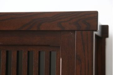 中古　美品　上質な和の空間を演出する二段重ね水屋箪笥(食器棚、茶タンス、キャビネット、収納棚、戸棚)(R-071601)