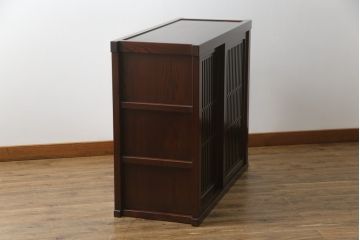 中古　美品　上質な和の空間を演出する水屋箪笥サイドボード(サイドキャビネット、収納棚、戸棚、下駄箱)(R-071602)