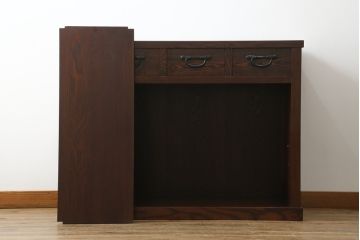 中古　美品　上質な和の空間を演出する水屋箪笥サイドボード(サイドキャビネット、収納棚、戸棚、食器棚、茶箪笥)(R-071603)
