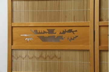 和製ビンテージ　和の趣あふれる4連衝立て　(R-071604)